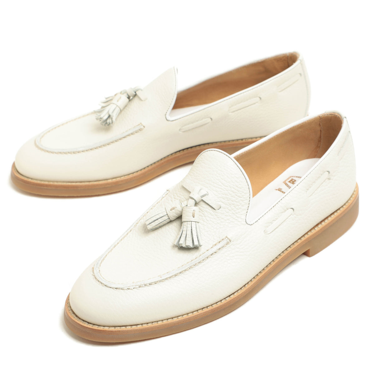 バレット / カーフレザー ホールカット タッセル ローファー / 251U036.2 / OFF WHITE オフホワイト