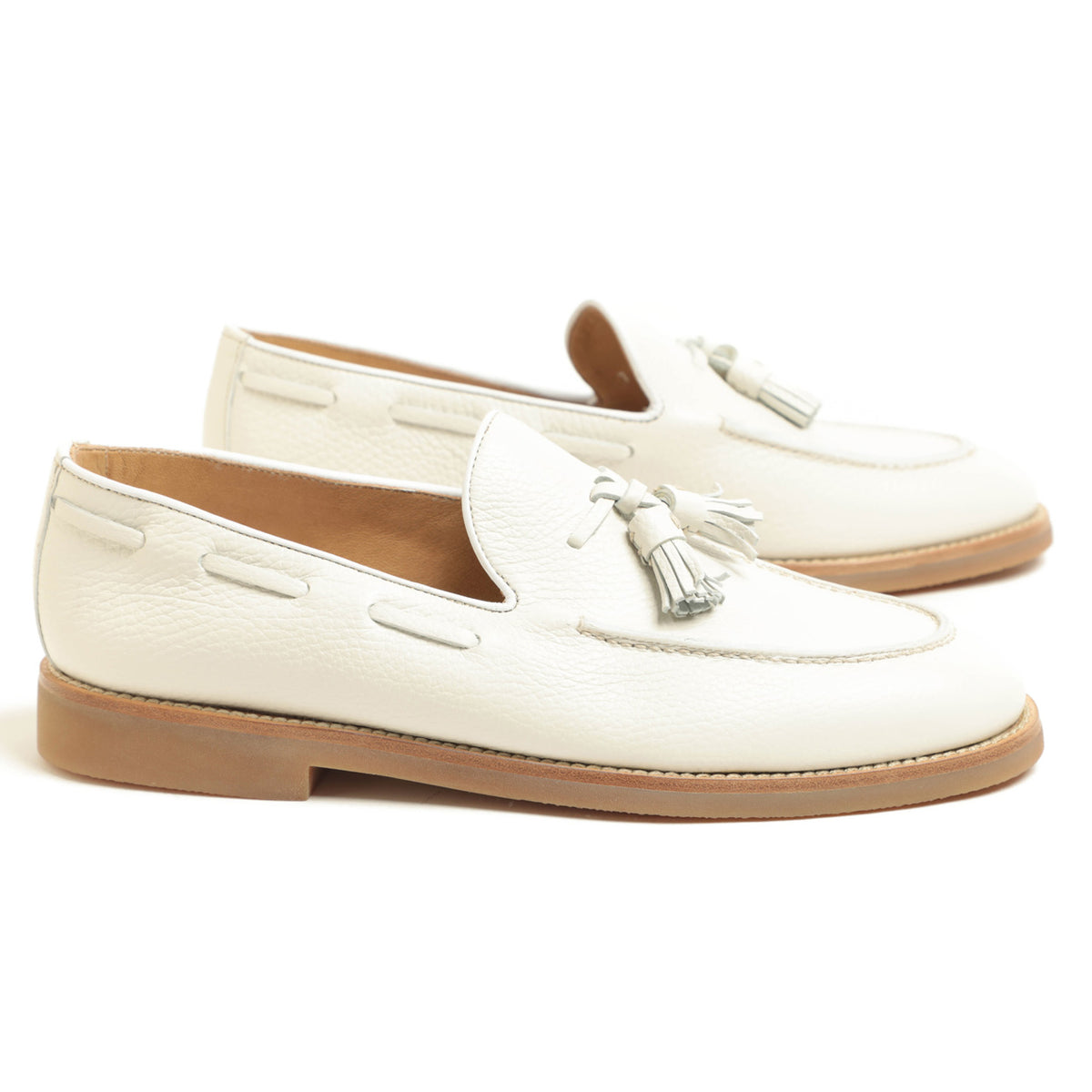 バレット / カーフレザー ホールカット タッセル ローファー / 251U036.2 / OFF WHITE オフホワイト
