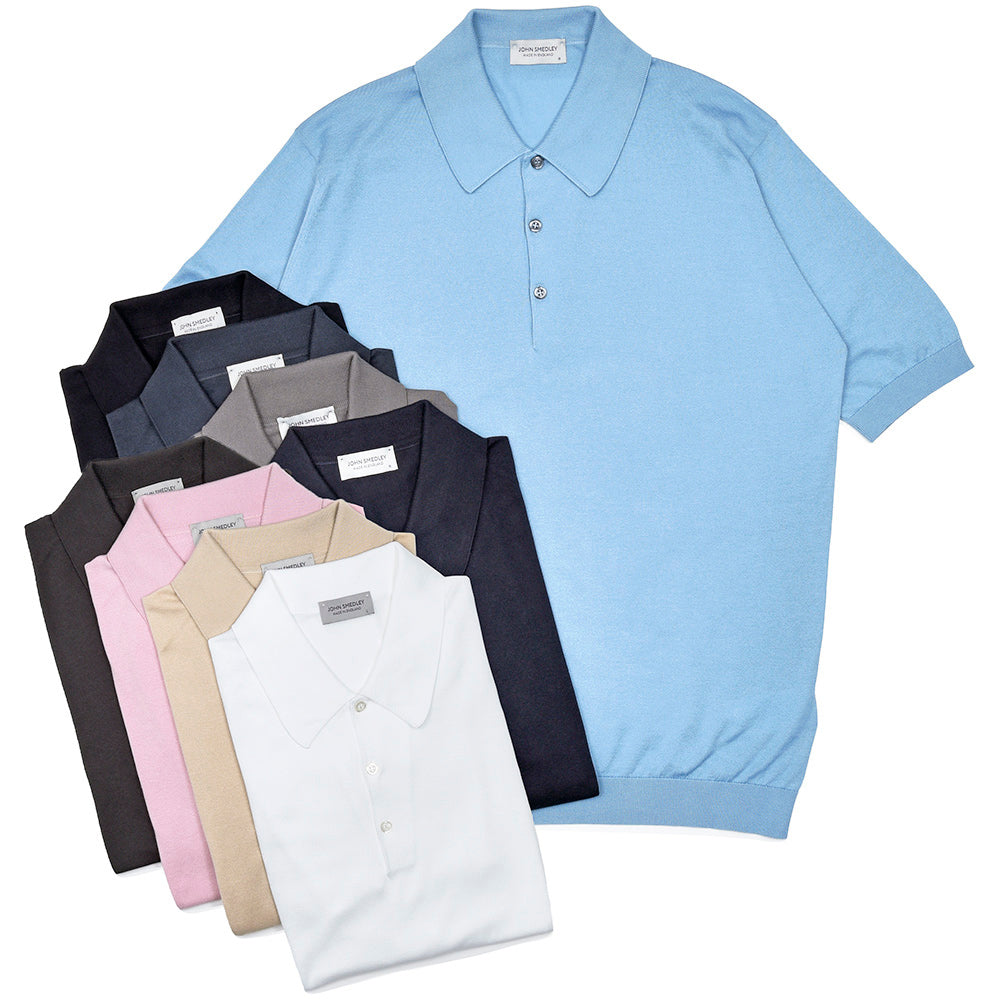 JOHN SMEDLEY ジョンスメドレー ISIS シーアイランドコットン 30ゲージ ニット ポロシャツ EASY FIT
