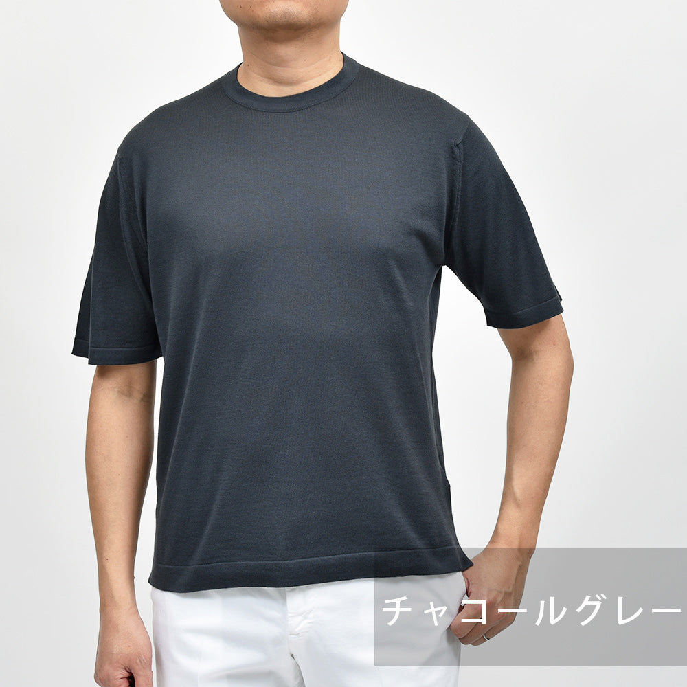 JOHN SMEDLEY ジョンスメドレー S4676 シーアイランドコットン 30ゲージ クルーネック ニットTシャツ