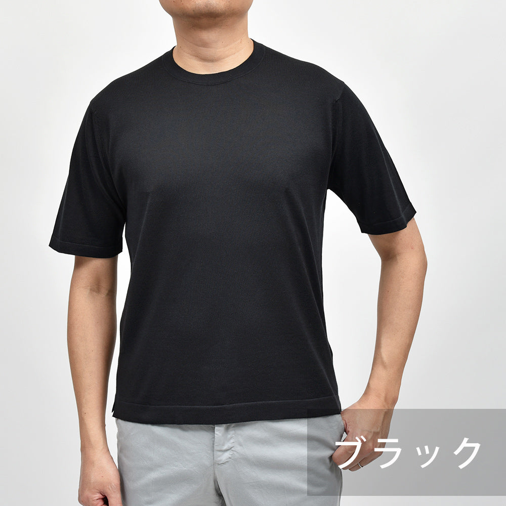 JOHN SMEDLEY ジョンスメドレー S4676 シーアイランドコットン 30ゲージ クルーネック ニットTシャツ