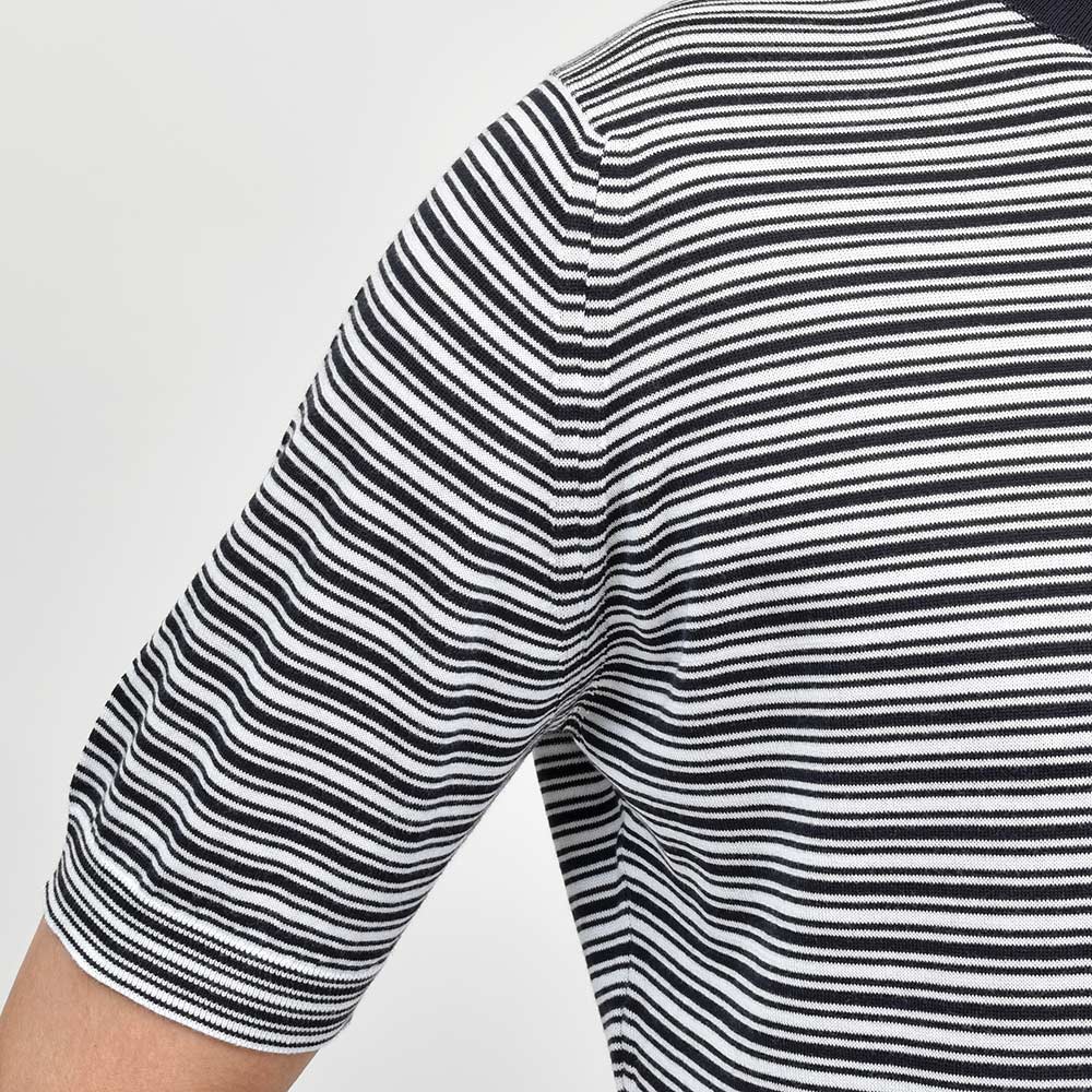 JOHN SMEDLEY ジョンスメドレー WILBUR シーアイランドコットン 30ゲージ ボーダー クルーネックニット EASY FIT