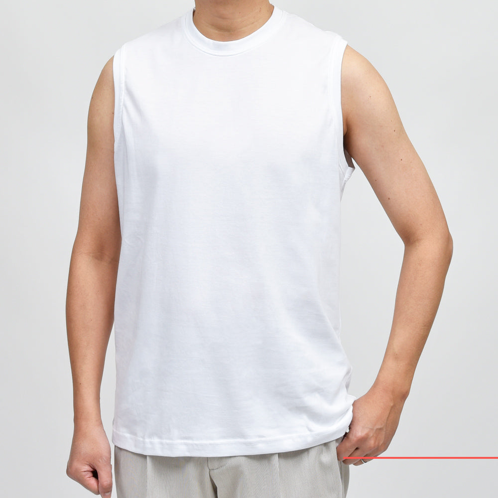 Schiesser(シーサー) コットン天竺ノースリーブクルーネックカットソー AMERICAN T-SHIRT SINGLET(2packs)