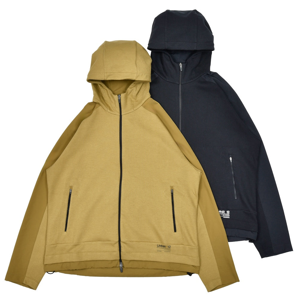 HERNO(ヘルノ) Laminarラミナー コットンジャージ×ナイロンタスランジップフーディー JC00019UL/56015