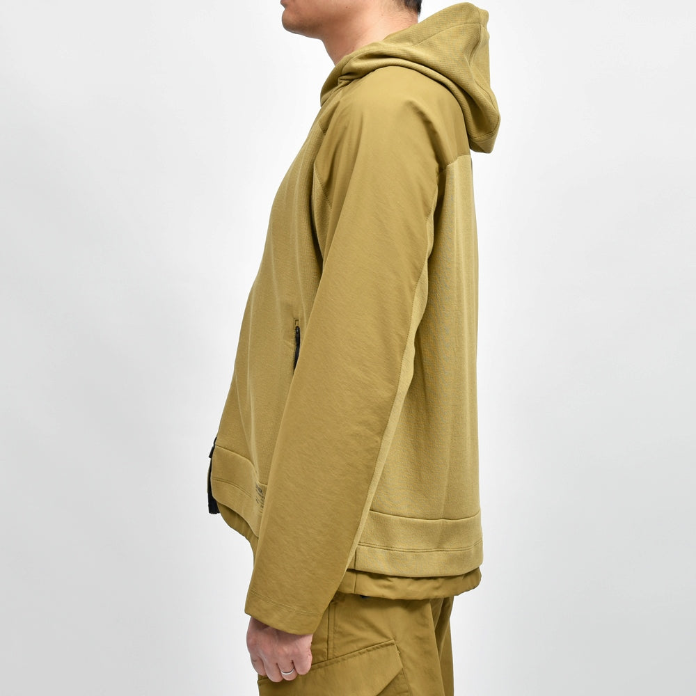 HERNO(ヘルノ) Laminarラミナー コットンジャージ×ナイロンタスランジップフーディー JC00019UL/56015