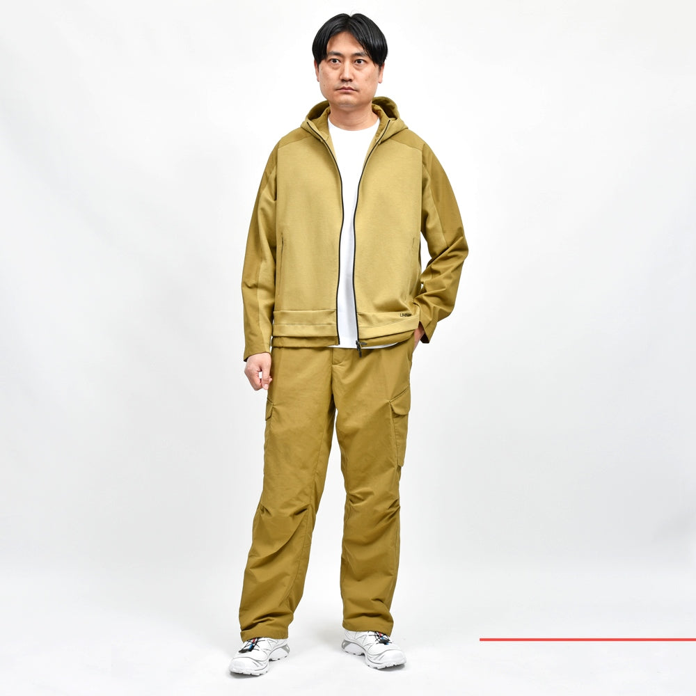 HERNO(ヘルノ) Laminarラミナー コットンジャージ×ナイロンタスランジップフーディー JC00019UL/56015