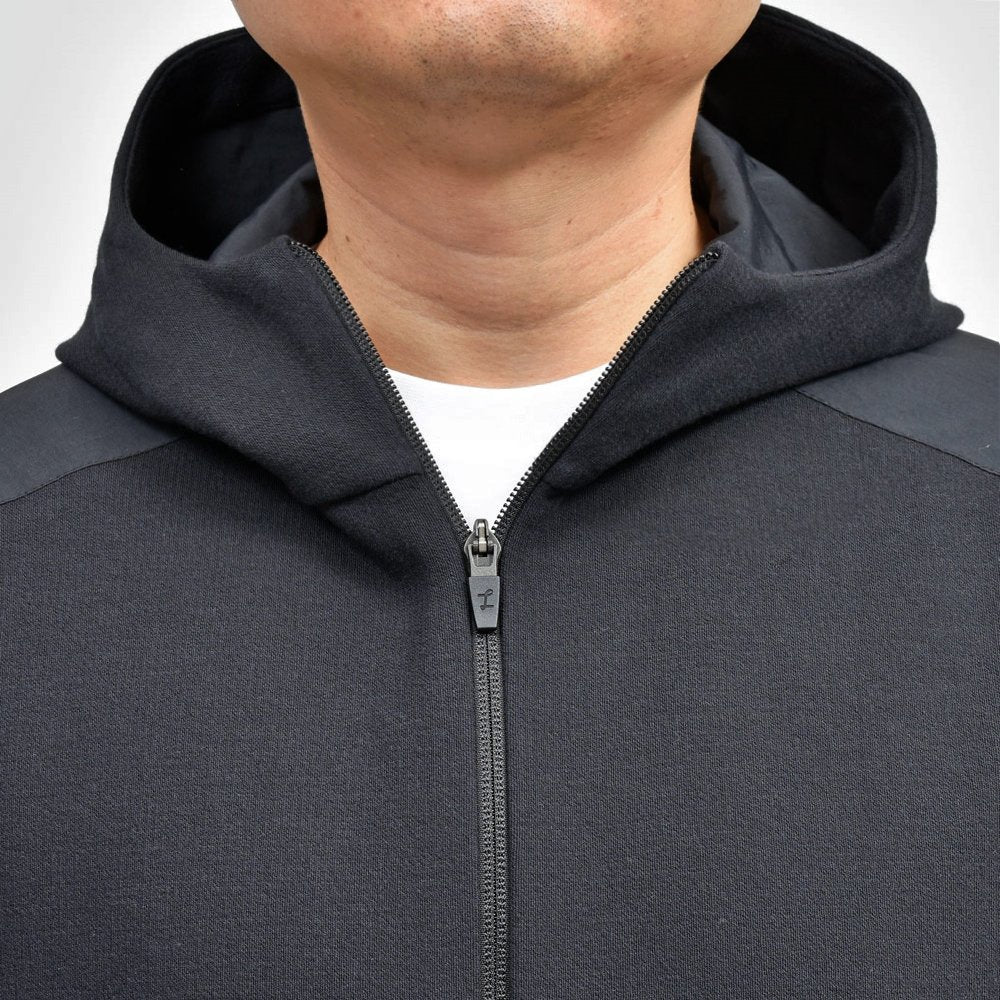 HERNO(ヘルノ) Laminarラミナー コットンジャージ×ナイロンタスランジップフーディー JC00019UL/56015