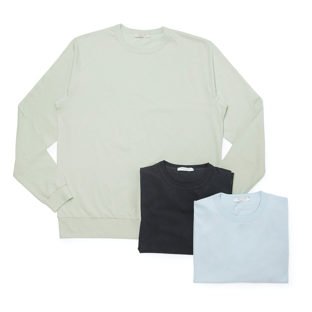 アンティーチポ / スムースコットン クルーネック ロングスリーブ Tシャツ/NEBBIOLO LUNGO/smooth