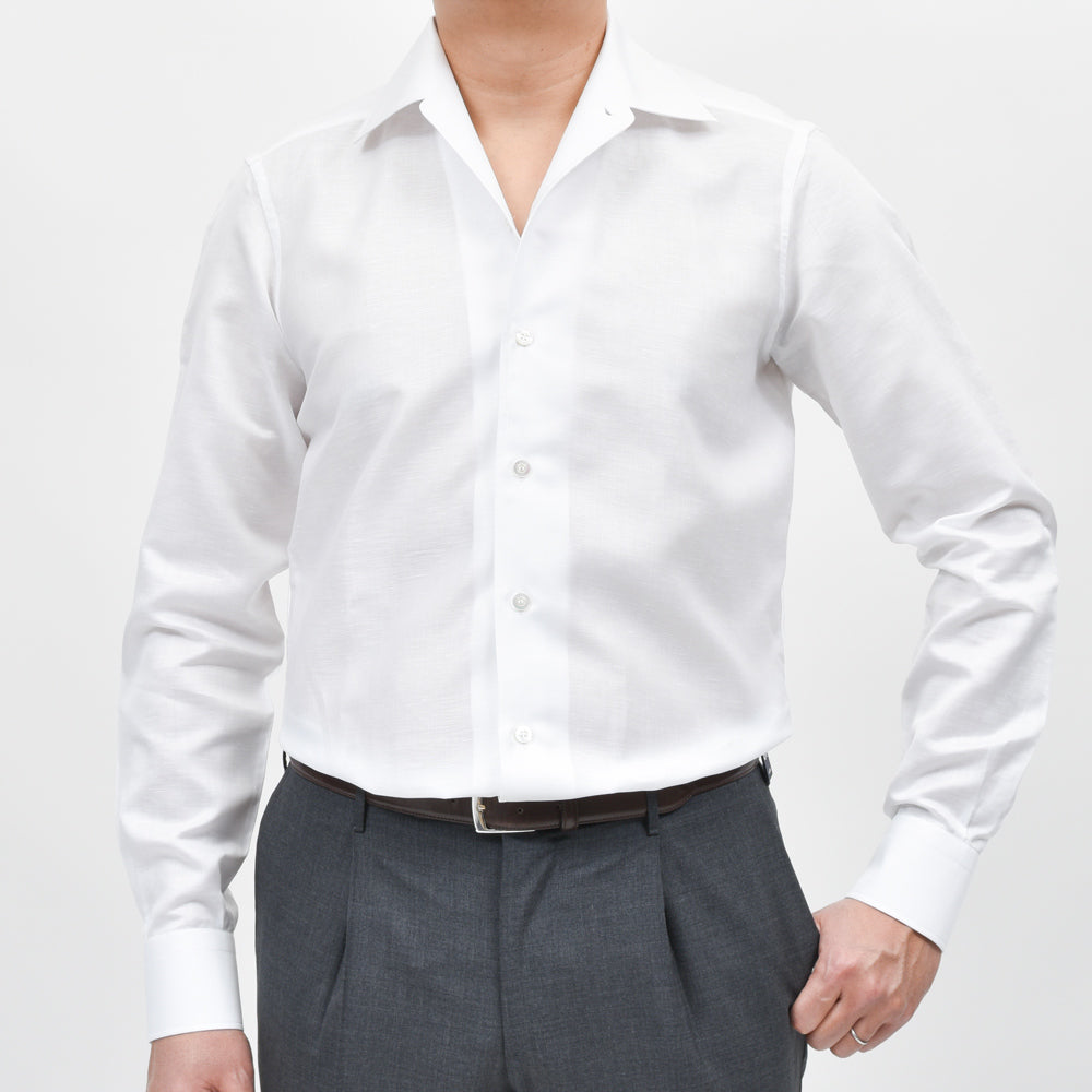 FRAY(フライ) ROBERTO コットンリネンツイルシャツ / ワンピースカラー 11151201178