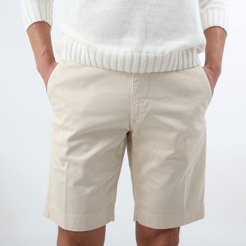 インコテックス / ストレッチ コットンライトギャバ ノープリーツ ショートパンツ/INCOTEX SLACKS/SLIM FIT/11S215 9664A