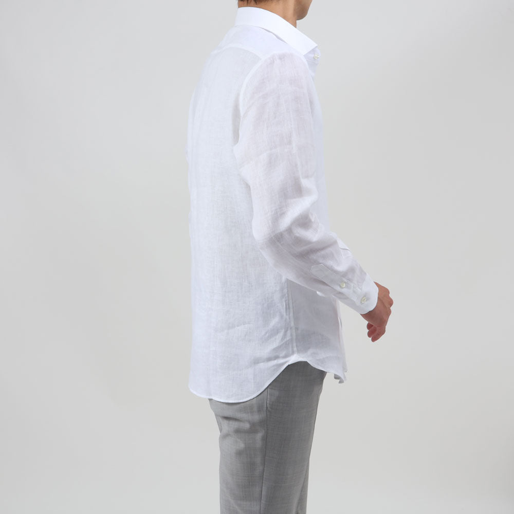 マリア・サンタンジェロ / 前身二重仕立て リネン ワイドカラー シャツ/SLIM FIT/MARCO/HAWAII