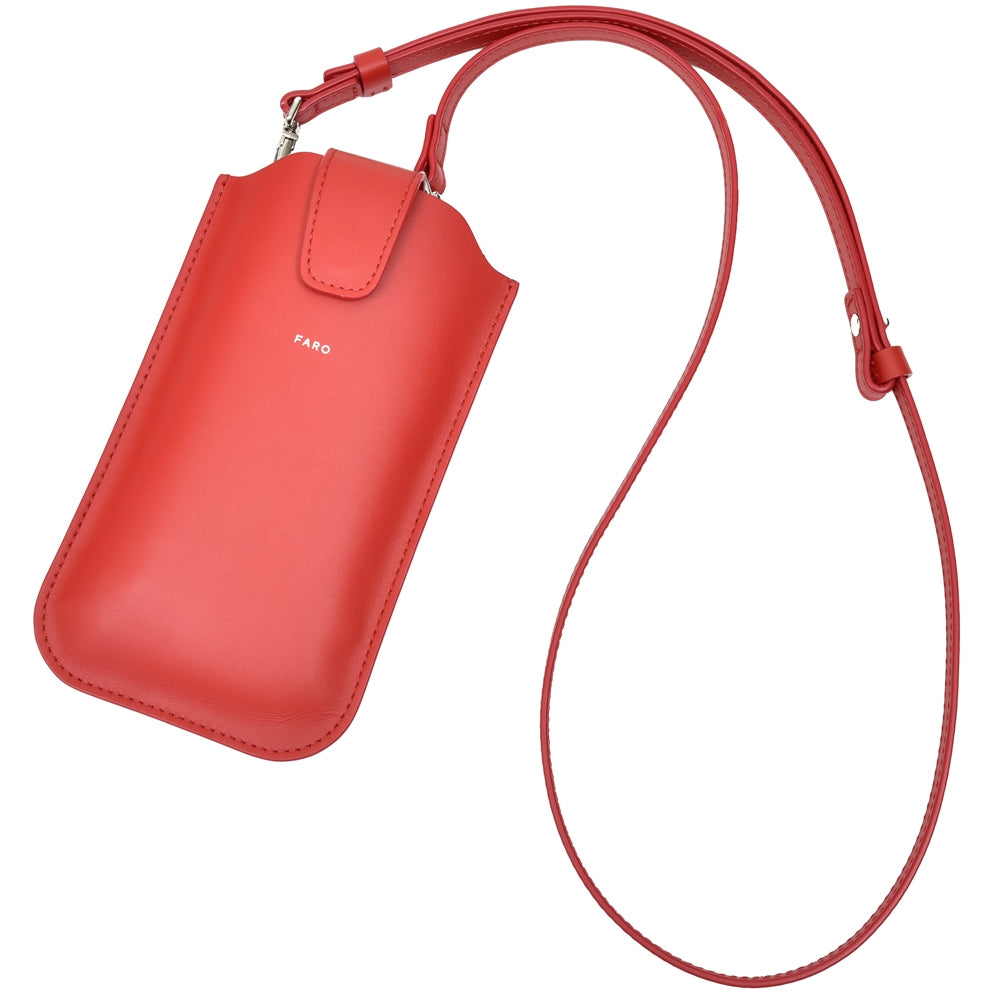 FARO(ファーロ) スムースレザースマートフォンショルダーバッグ Calma Phone Shoulder2/F2411G305