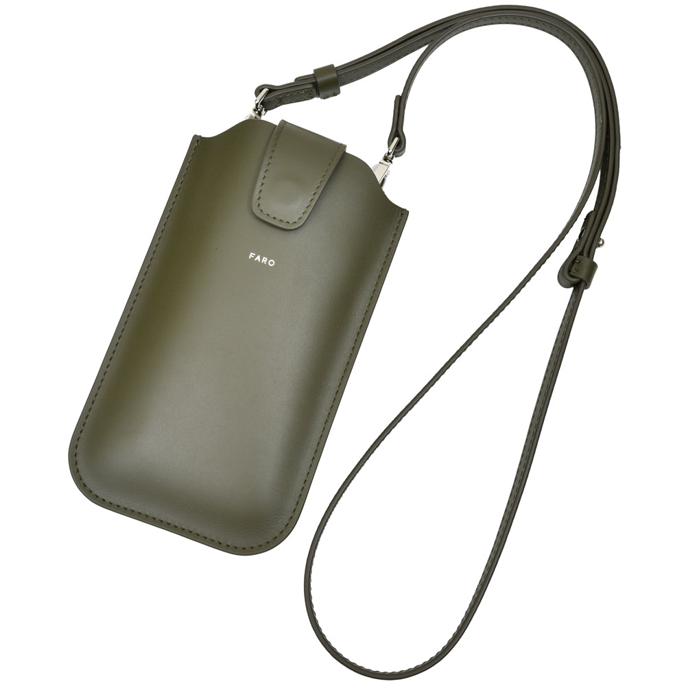 FARO(ファーロ) スムースレザースマートフォンショルダーバッグ Calma Phone Shoulder2/F2411G305