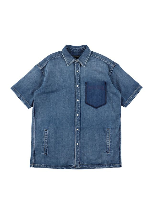 ウノピゥウノウグァーレトレ / S/S DENIM BIG SHIRTS/MRS178-CTR023