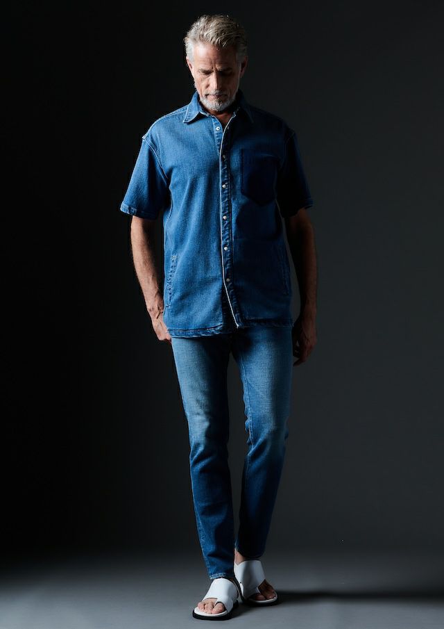 ウノピゥウノウグァーレトレ / S/S DENIM BIG SHIRTS/MRS178-CTR023