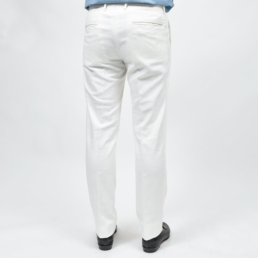 INCOTEX SLACKS(インコテックス スラックス) SLIM FIT ガーメントダイコットンリネンストレッチキャンバステーパードパンツ 470-31574(M)