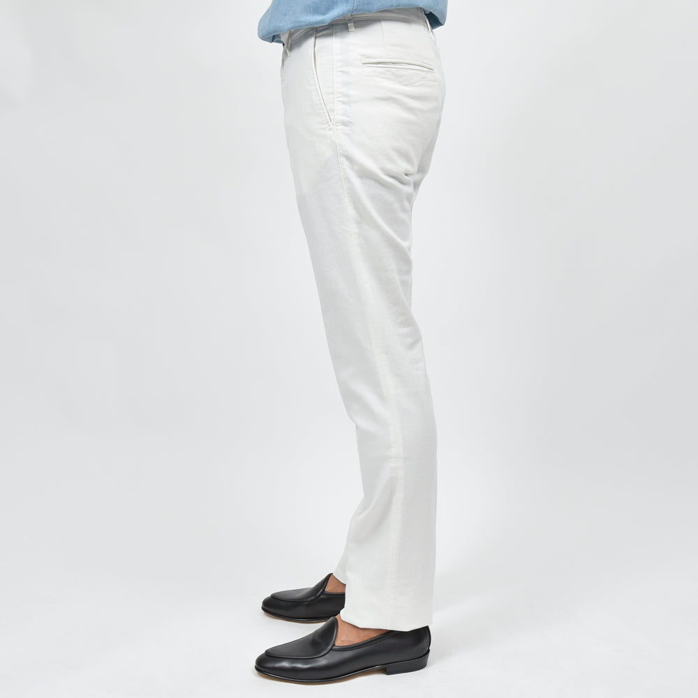 INCOTEX SLACKS(インコテックス スラックス) SLIM FIT ガーメントダイコットンリネンストレッチキャンバステーパードパンツ 470-31574(M)