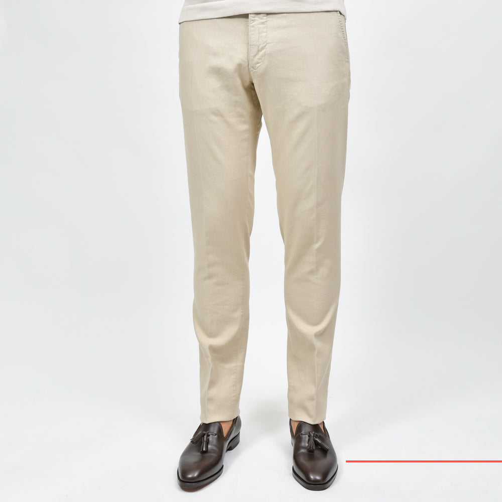 INCOTEX SLACKS(インコテックス スラックス) SLIM FIT ガーメントダイコットンリネンストレッチキャンバステーパードパンツ 470-31574(M)