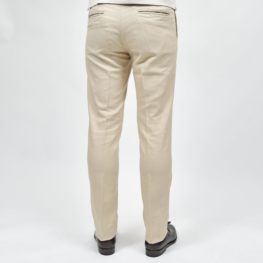 INCOTEX SLACKS(インコテックス スラックス) SLIM FIT ガーメントダイコットンリネンストレッチキャンバステーパードパンツ 470-31574(M)