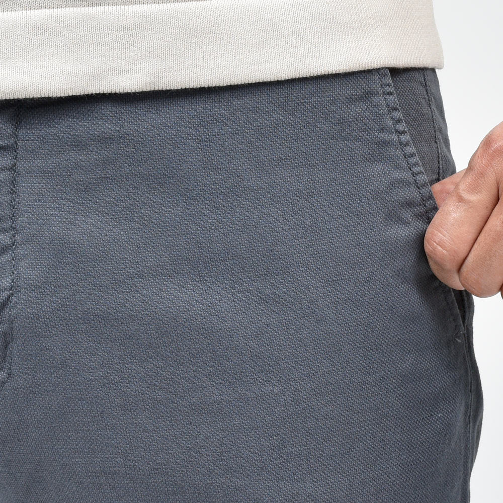 INCOTEX SLACKS(インコテックス スラックス) SLIM FIT ガーメントダイコットンリネンストレッチキャンバステーパードパンツ 470-31574(M)