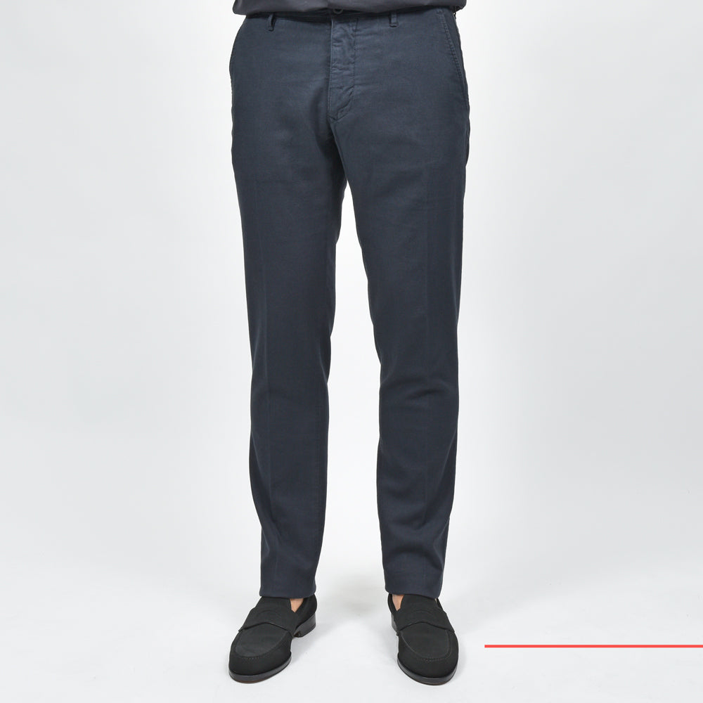 INCOTEX SLACKS(インコテックス スラックス) SLIM FIT ガーメントダイコットンリネンストレッチキャンバステーパードパンツ 470-31574(M)