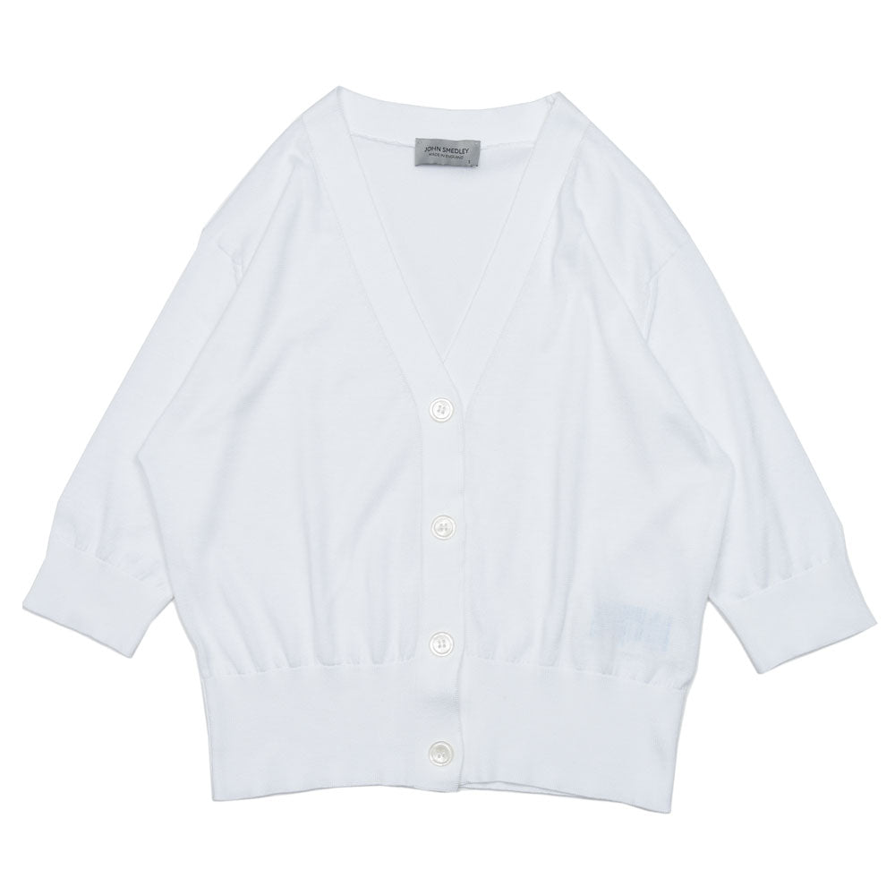 JOHN SMEDLEY(ジョンスメドレー) S4741 クロップドコットンニットカーディガン
