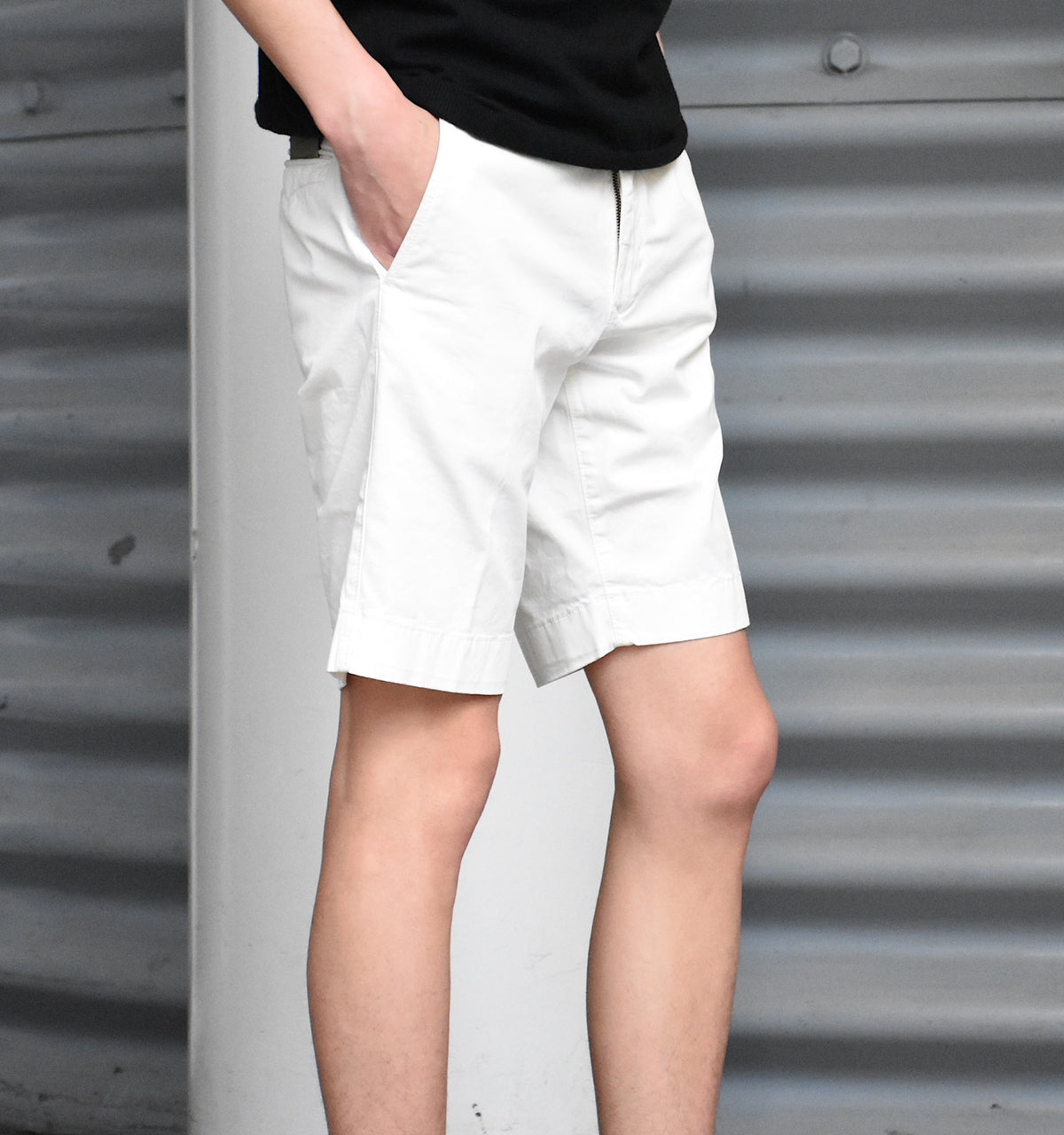 インコテックス / ストレッチ コットンライトギャバ ノープリーツ ショートパンツ/INCOTEX SLACKS/SLIM FIT/11S215 9664A