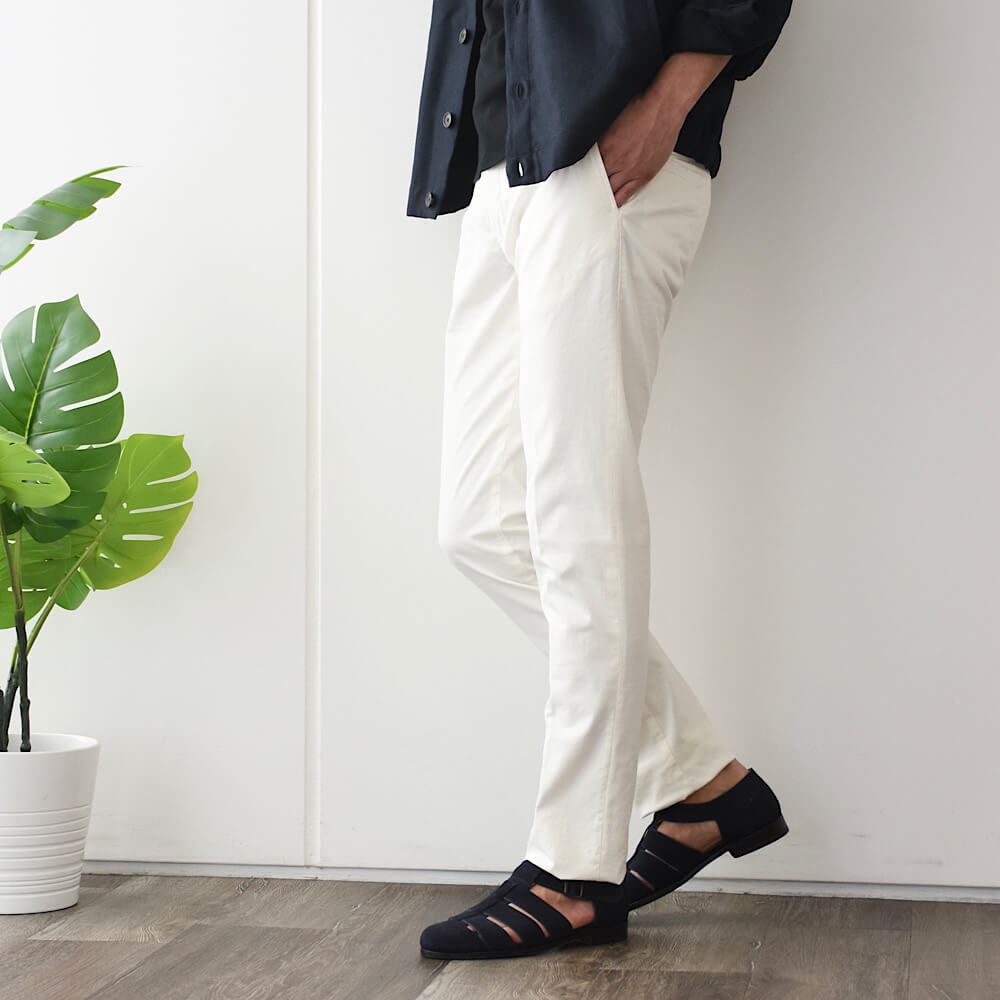 インコテックス / ストレッチ コットンライトギャバ ノープリーツ パンツ/INCOTEX SLACKS/SLIM FIT/18S100 9664A