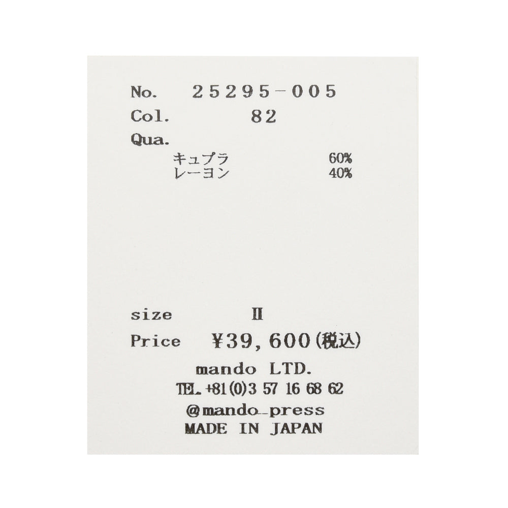 mando(マンド) キュプラレーヨンオープンカラーS/Sプリントシャツ 25295-005