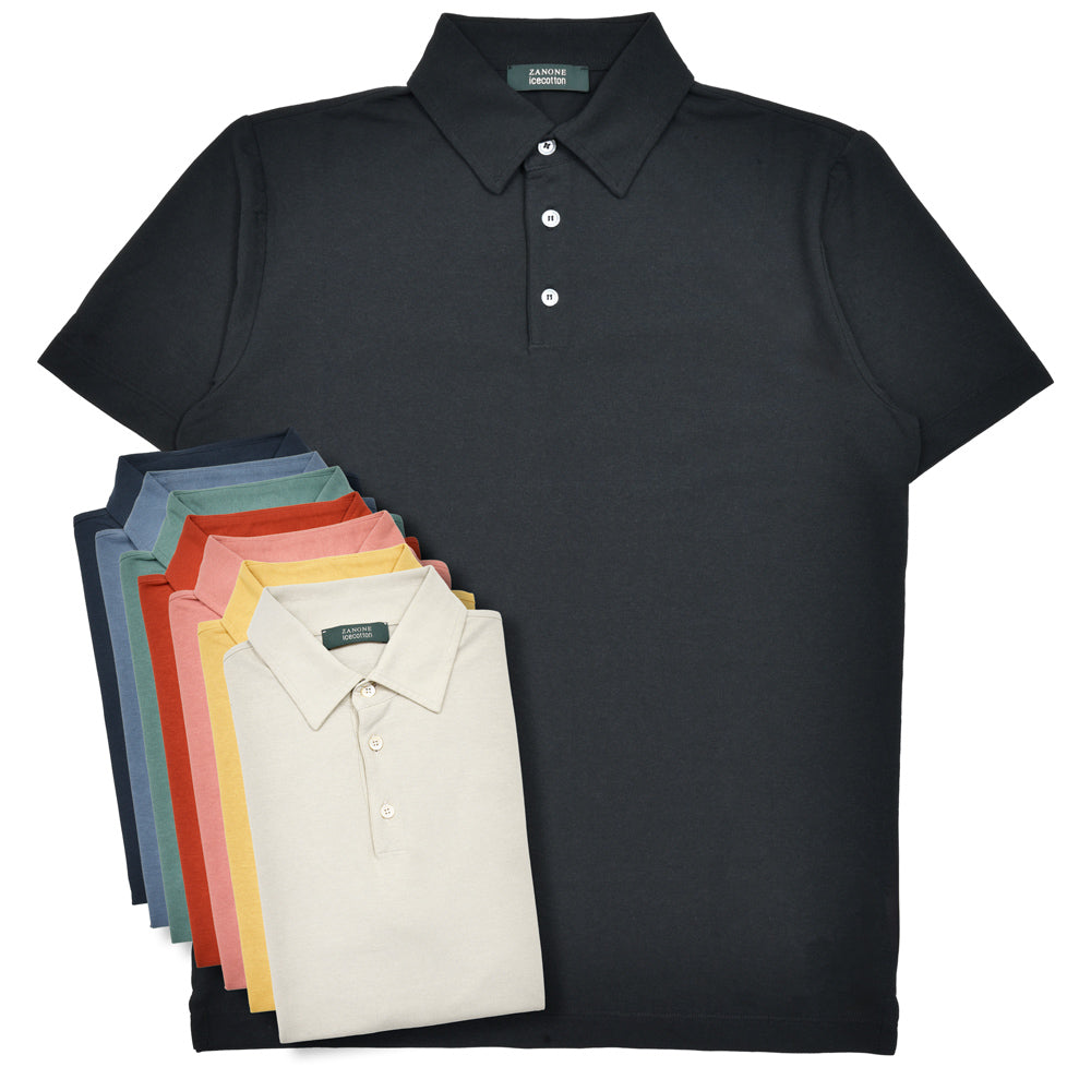 ZANONE(ザノーネ) アイスコットンクレープS/Sポロ POLO MC/SLIM FIT/815109/ZG380/34401(M)