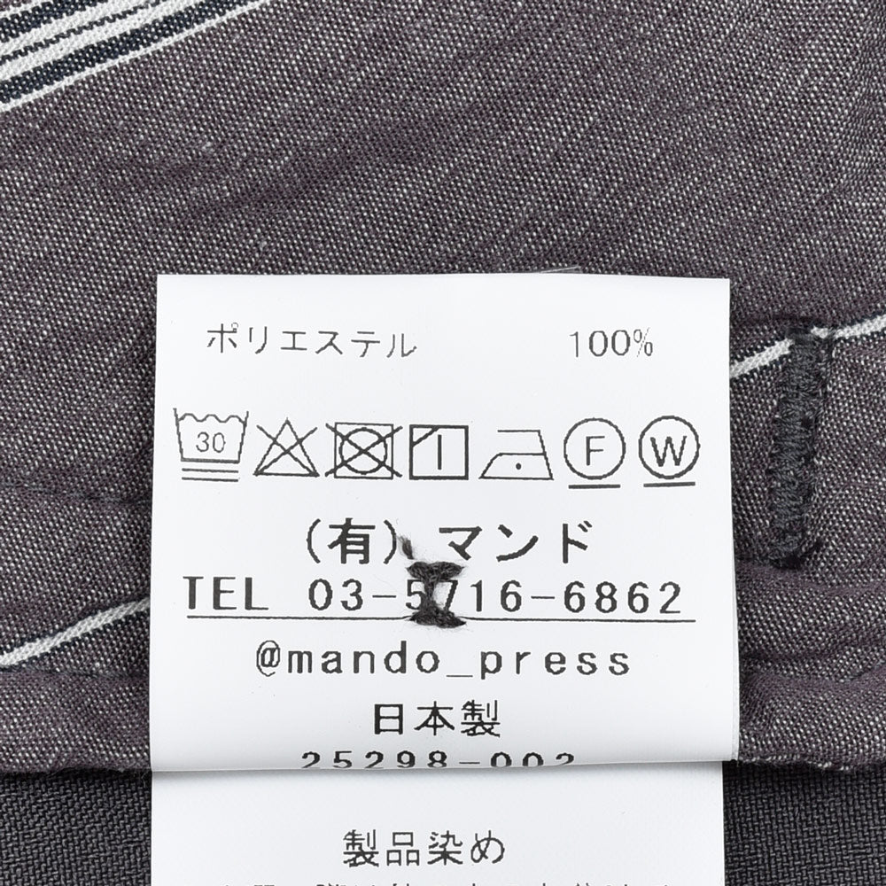 mando(マンド) ガーメントダイポリエステルベルテッドパンツ 25298-002