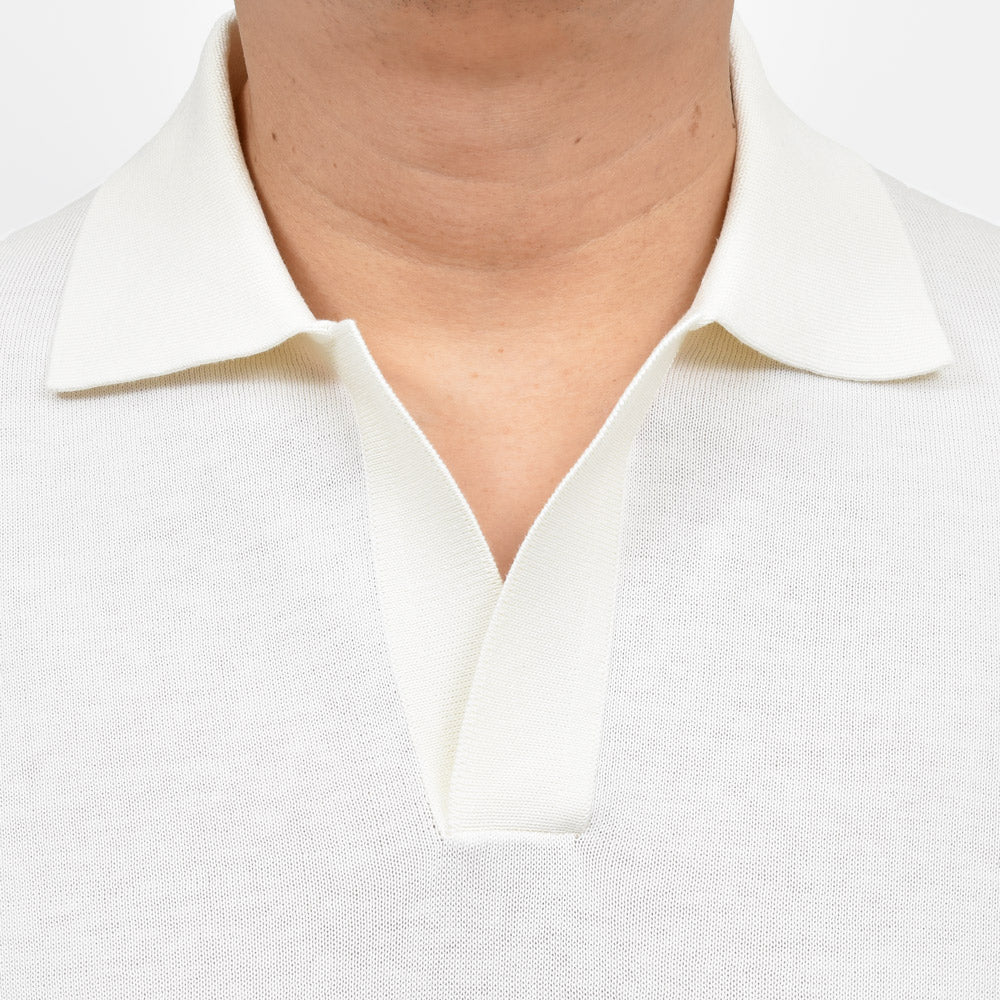 FILIPPO DE LAURENTIIS(フィリッポ デ ローレンティス) クレープコットンS/Sスキッパーポロニット PL0MCSK19