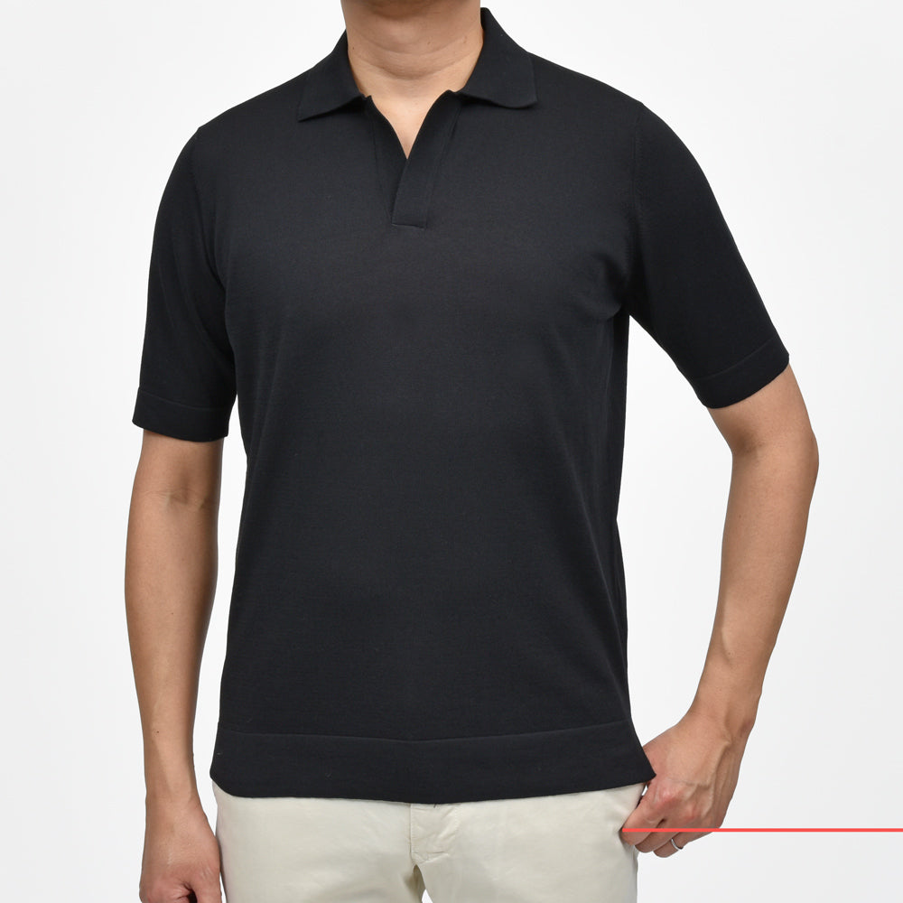 FILIPPO DE LAURENTIIS(フィリッポ デ ローレンティス) クレープコットンS/Sスキッパーポロニット PL0MCSK19