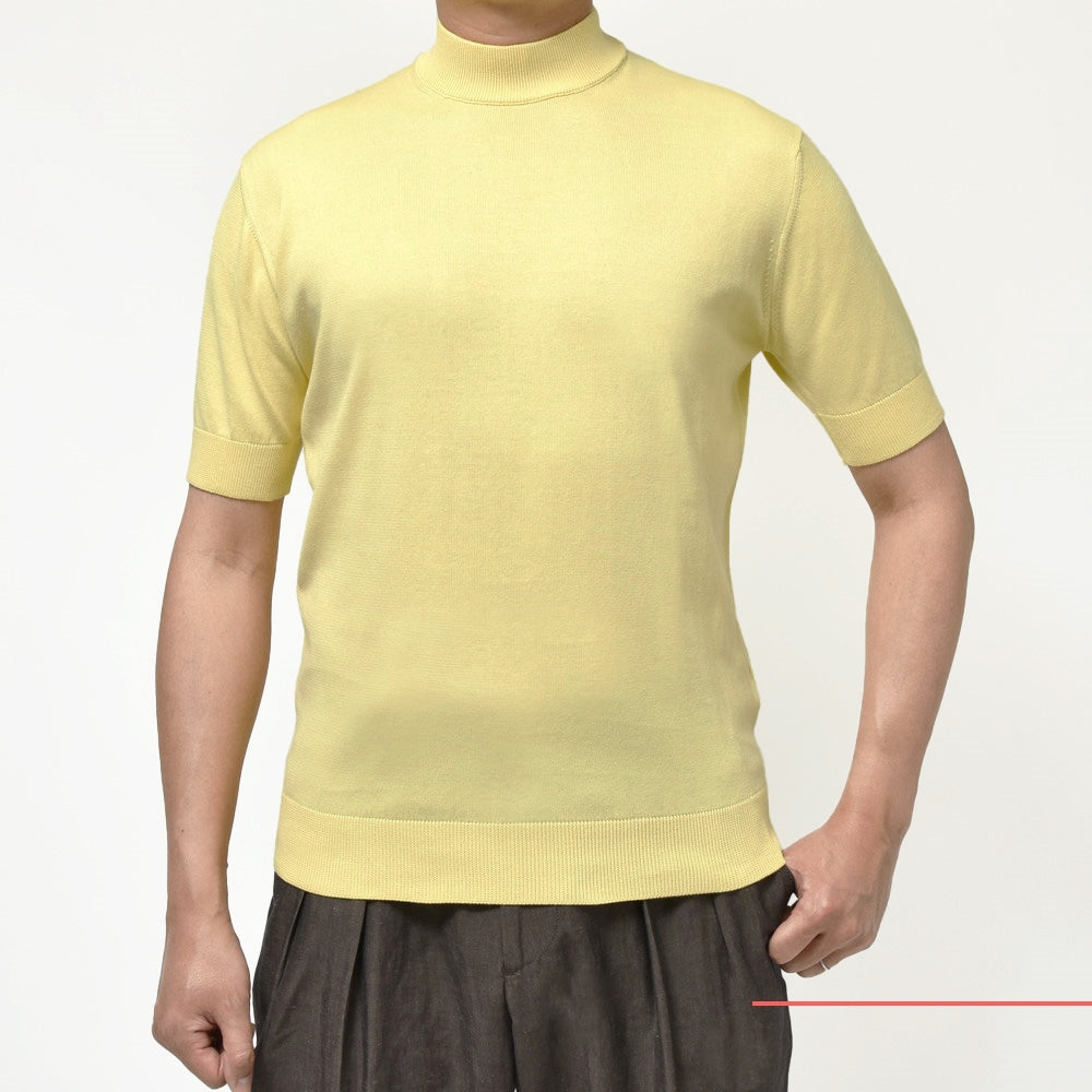 FILIPPO DE LAURENTIIS(フィリッポ デ ローレンティス) ギザコットンS/Sモックネックニット LU1MC41