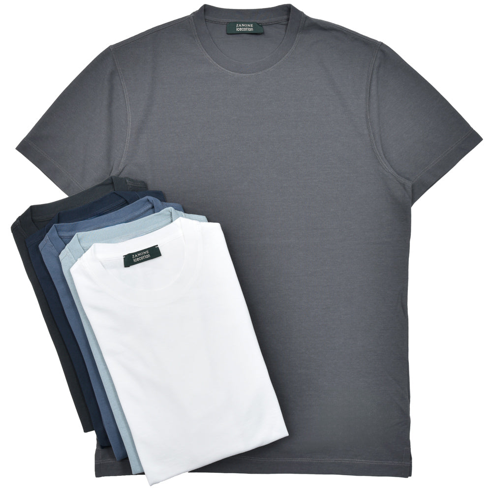ZANONE(ザノーネ) アイスコットンクレープS/Sクルーネックカットソー TSHIRT MC/SLIM FIT/815194/ZG380/34420(M)