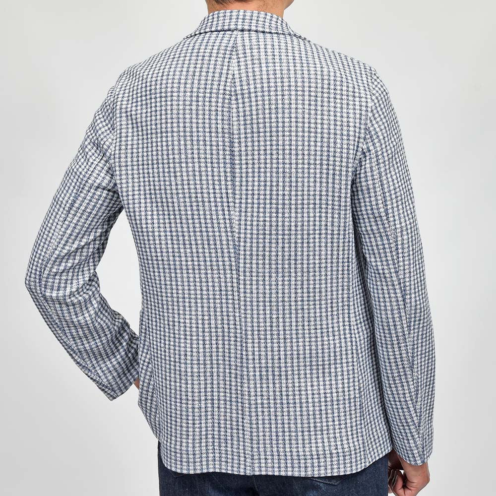 CIRCOLO 1901 チルコロ1901 S.JACKET コットン リネン ストレッチ ギンガムチェック シングル2Bシャツジャケット