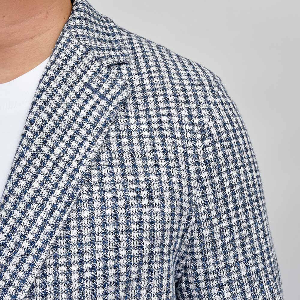 CIRCOLO 1901 チルコロ1901 S.JACKET コットン リネン ストレッチ ギンガムチェック シングル2Bシャツジャケット