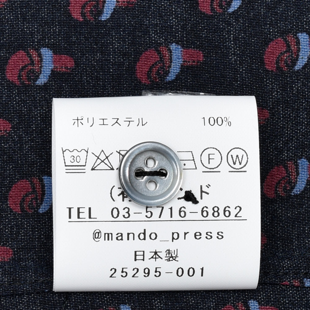 mando(マンド) ポリエステルプリントレギュラーカラーS/Sシャツ 25295-001