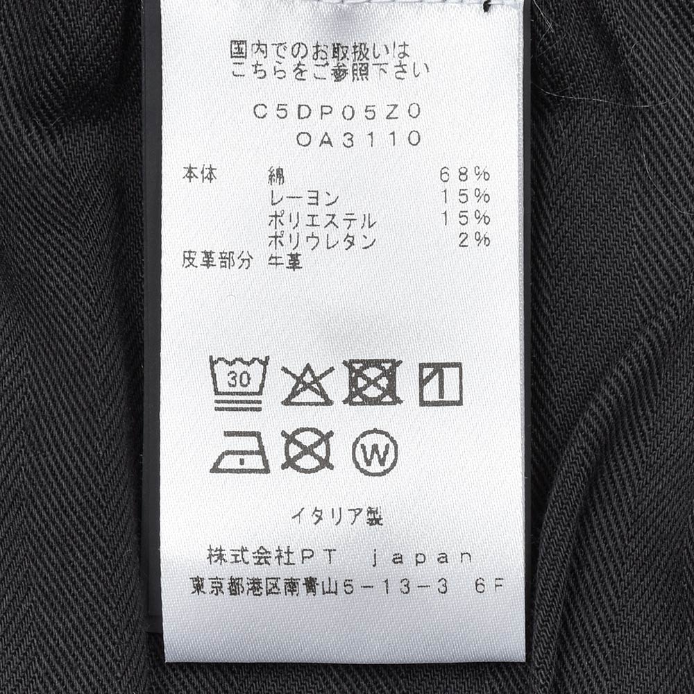 PT TORINO DENIM ピーティートリノデニム コットンレーヨンポリエステル ストレッチ ウォッシュド ブラックデニムパンツ SWING/SUPERSLIM FIT/OA3110