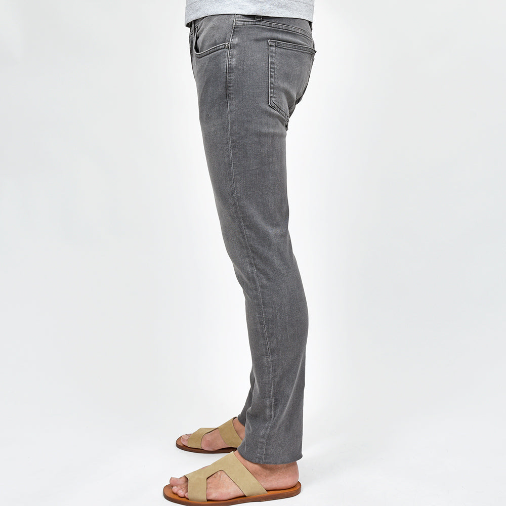 PT TORINO DENIM ピーティートリノデニム コットンレーヨンポリエステル ストレッチ ウォッシュド ブラックデニムパンツ SWING/SUPERSLIM FIT/OA3130