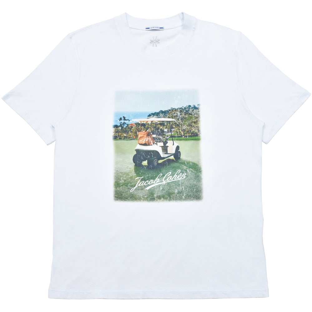 JACOB COHEN(ヤコブコーエン) Sports Collection コットンS/Sクルーネックプリントカットソー 226-34409