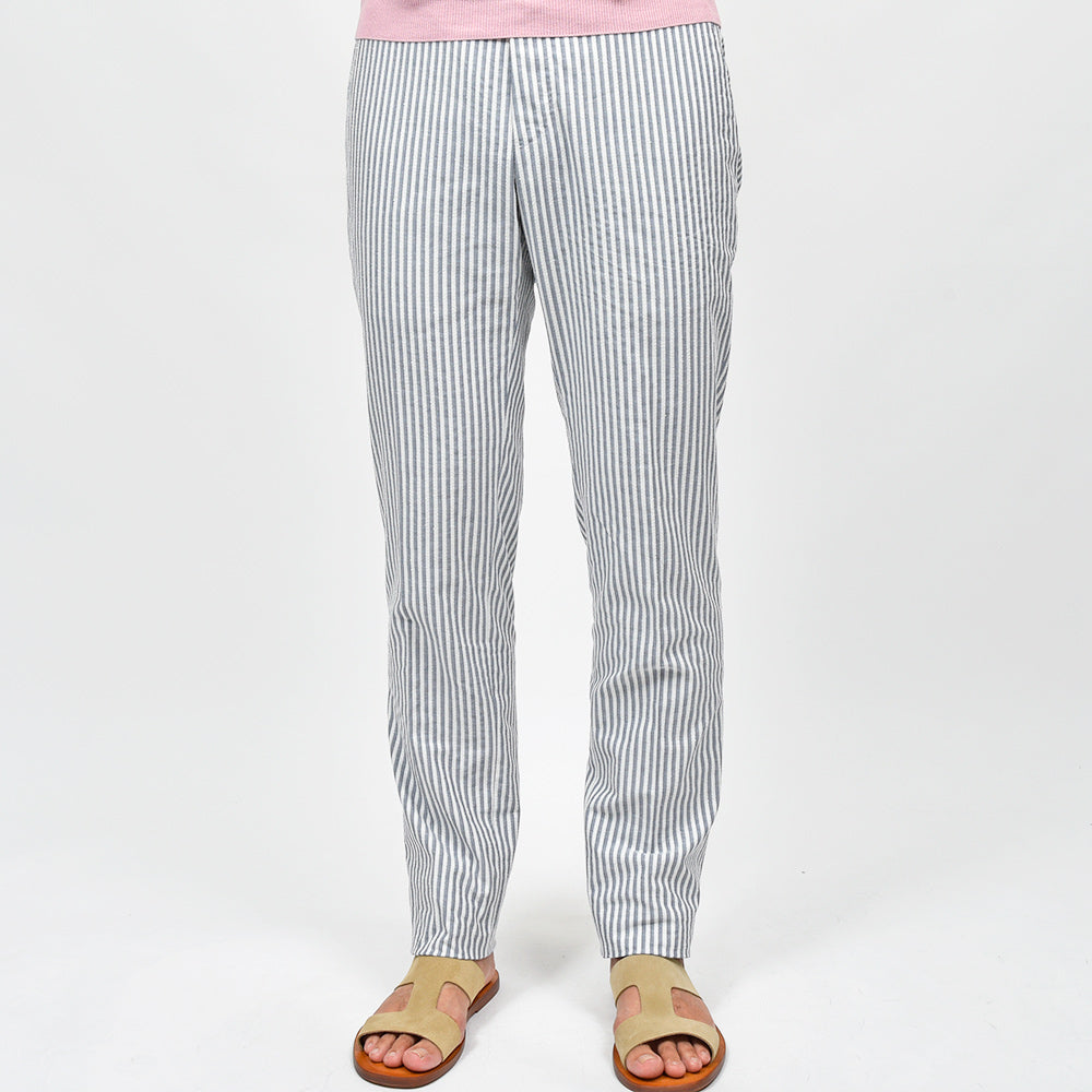 PT TORINO ピーティー トリノ コットン ナイロン ストライプ ノープリーツ インドローコード シャーリングパンツ SLIM FIT/SD68