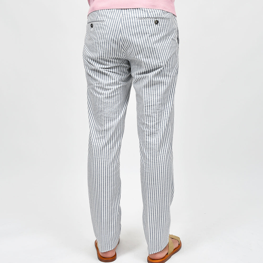 PT TORINO ピーティー トリノ コットン ナイロン ストライプ ノープリーツ インドローコード シャーリングパンツ SLIM FIT/SD68