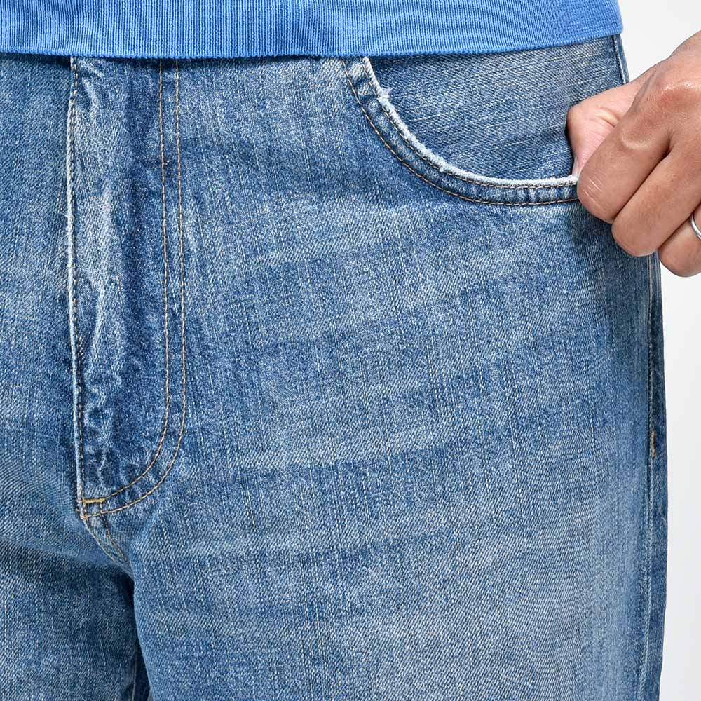 PT TORINO DENIM ピーティートリノデニム コットン ウォッシュド デニムワイドパンツ RAP/LOOSE FIT/OA5020