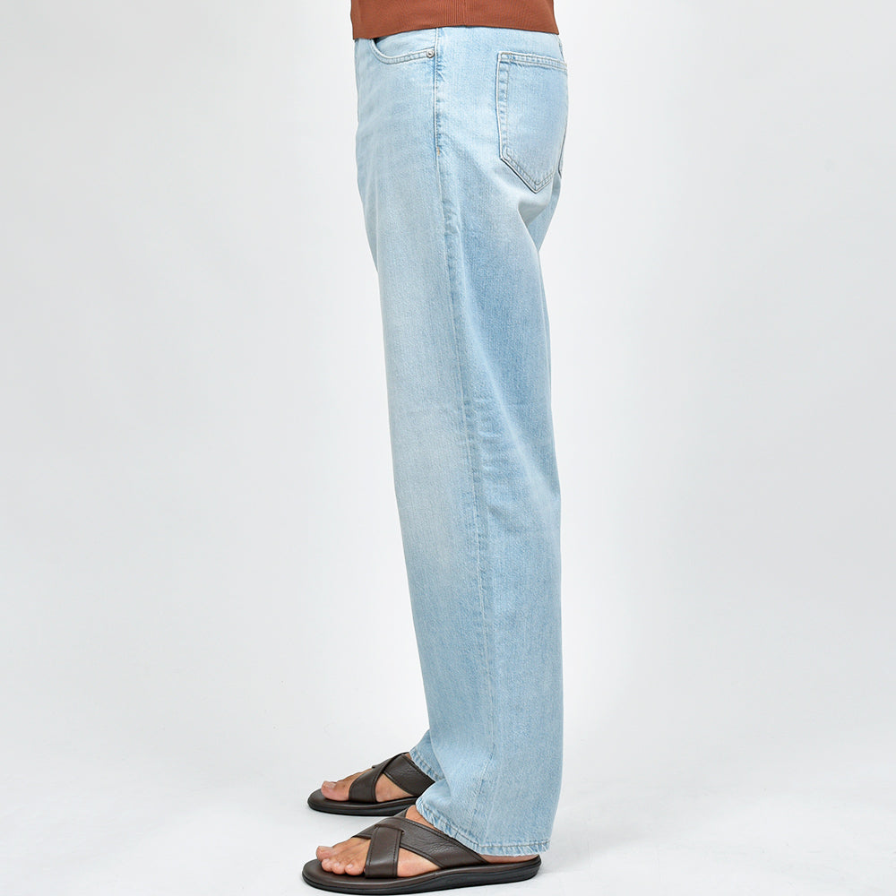 PT TORINO DENIM ピーティートリノデニム コットン ブリーチ デニムワイドパンツ RAP/LOOSE FIT/OA5050