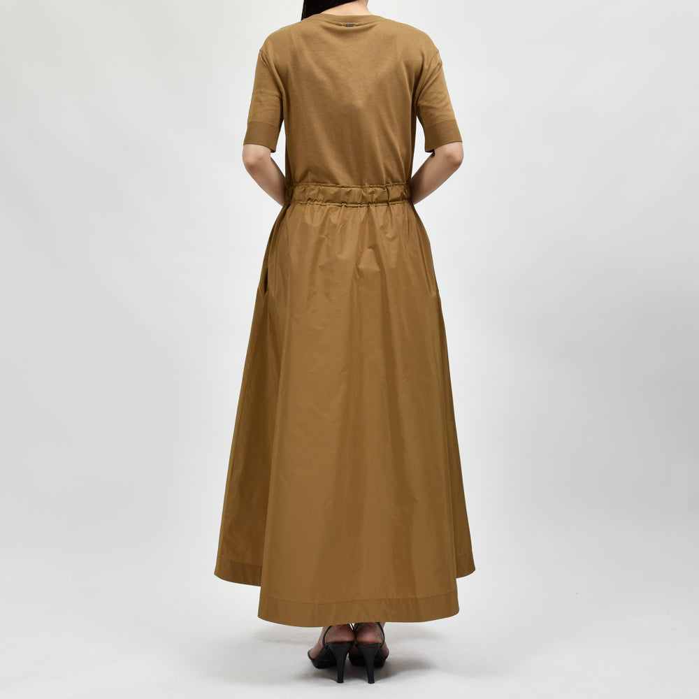 HERNO(ヘルノ) AB000032D クルーネックニットポリワンピース