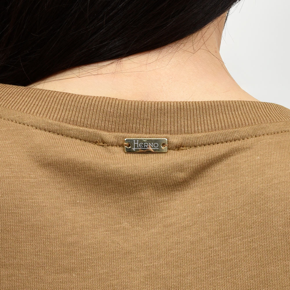 HERNO(ヘルノ) AB000032D クルーネックニットポリワンピース