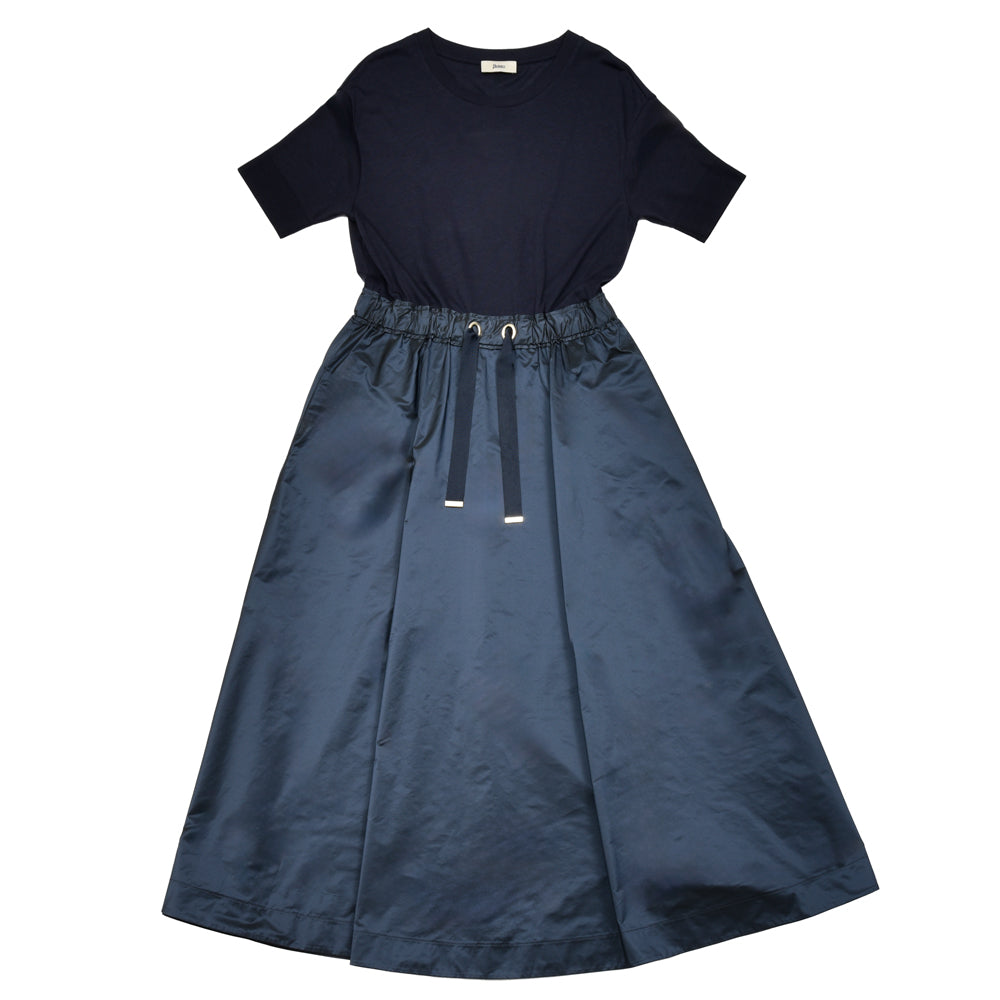 HERNO(ヘルノ) AB000032D クルーネックニットポリワンピース