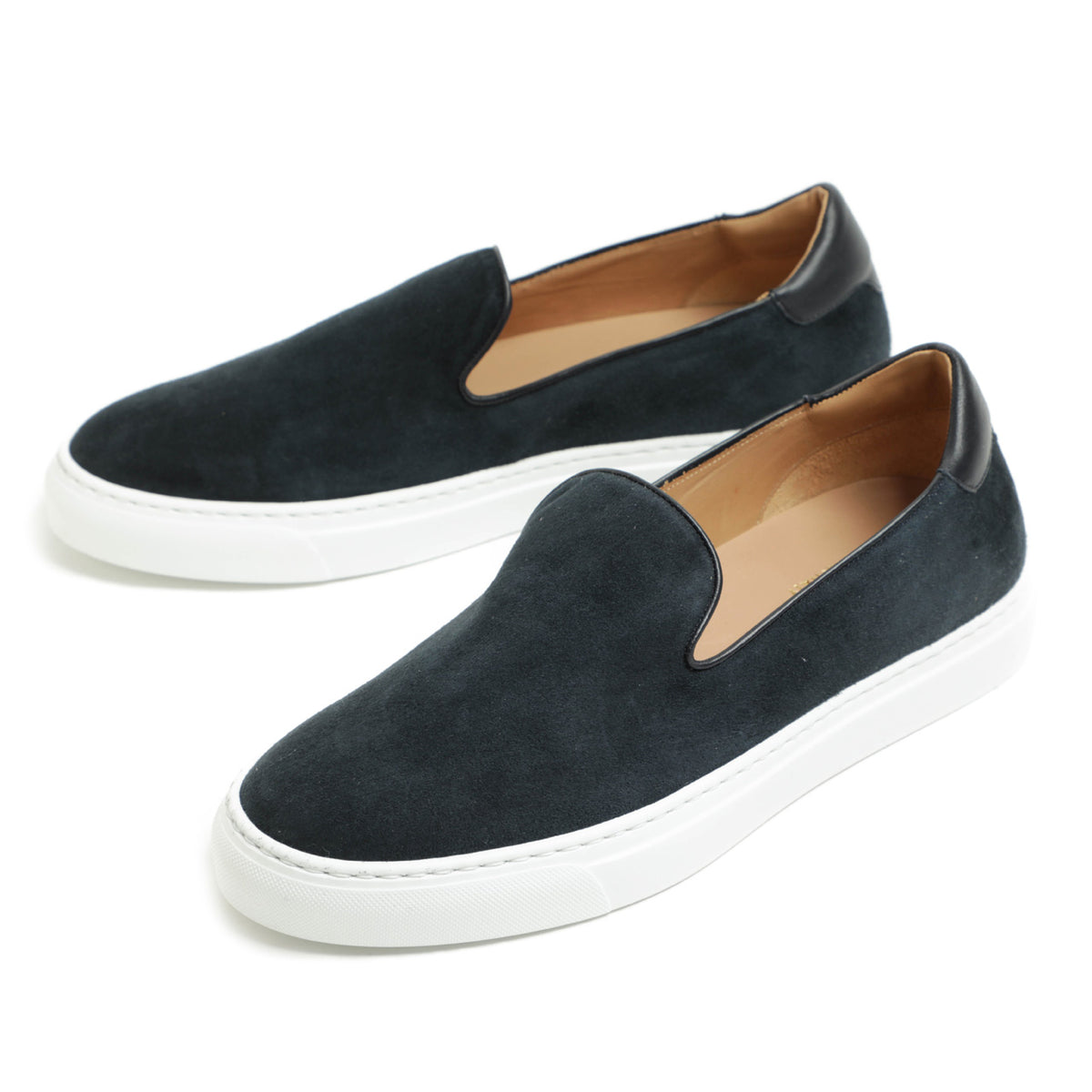 ペルノイ / 【待望の新作】 スエードレザー ホールカットスリッポン スニーカー / CARLETTO / NAVY ネイビー