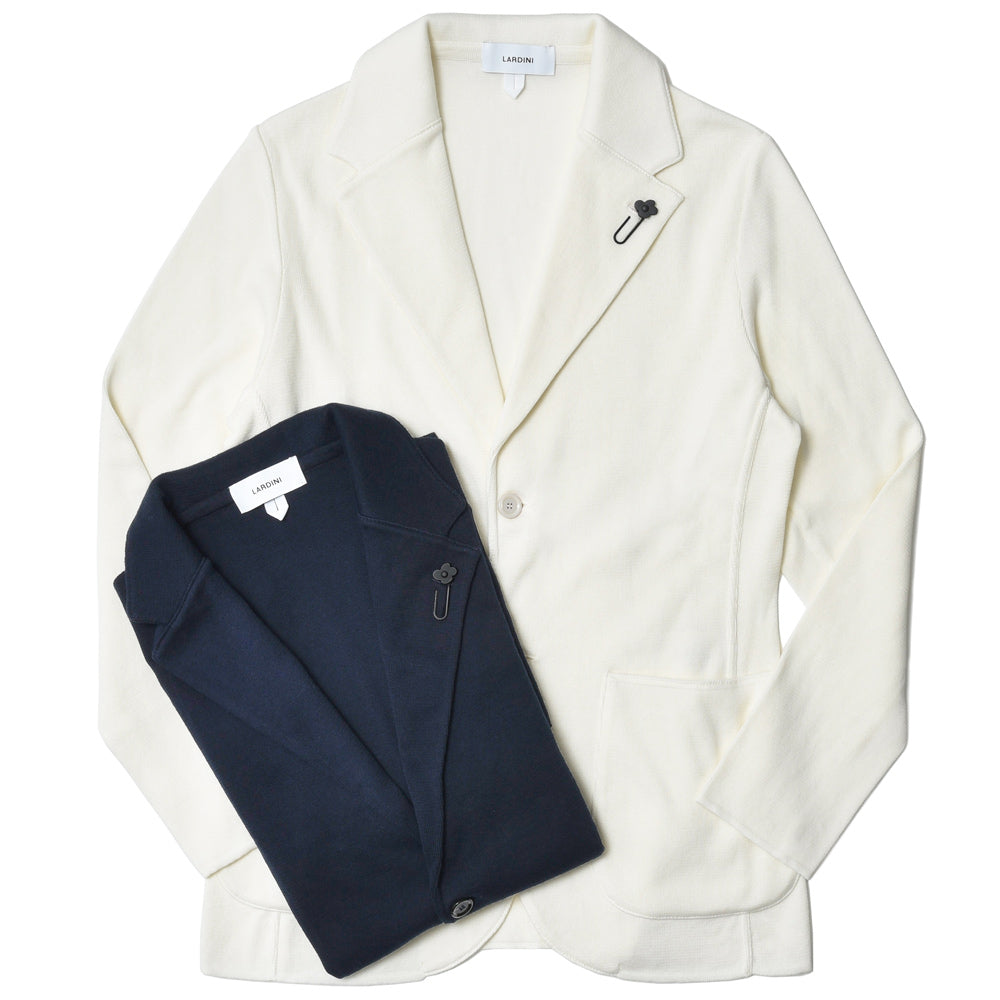 LARDINI(ラルディーニ) オーガニックコットンミラノリブニットジャケット ALJM56000 16051600109